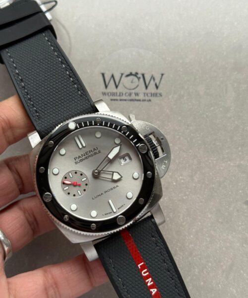 PAM1681 Luna Rossa Submersible VSF 1:1 Best Edition on Gray Fabric Strap P900