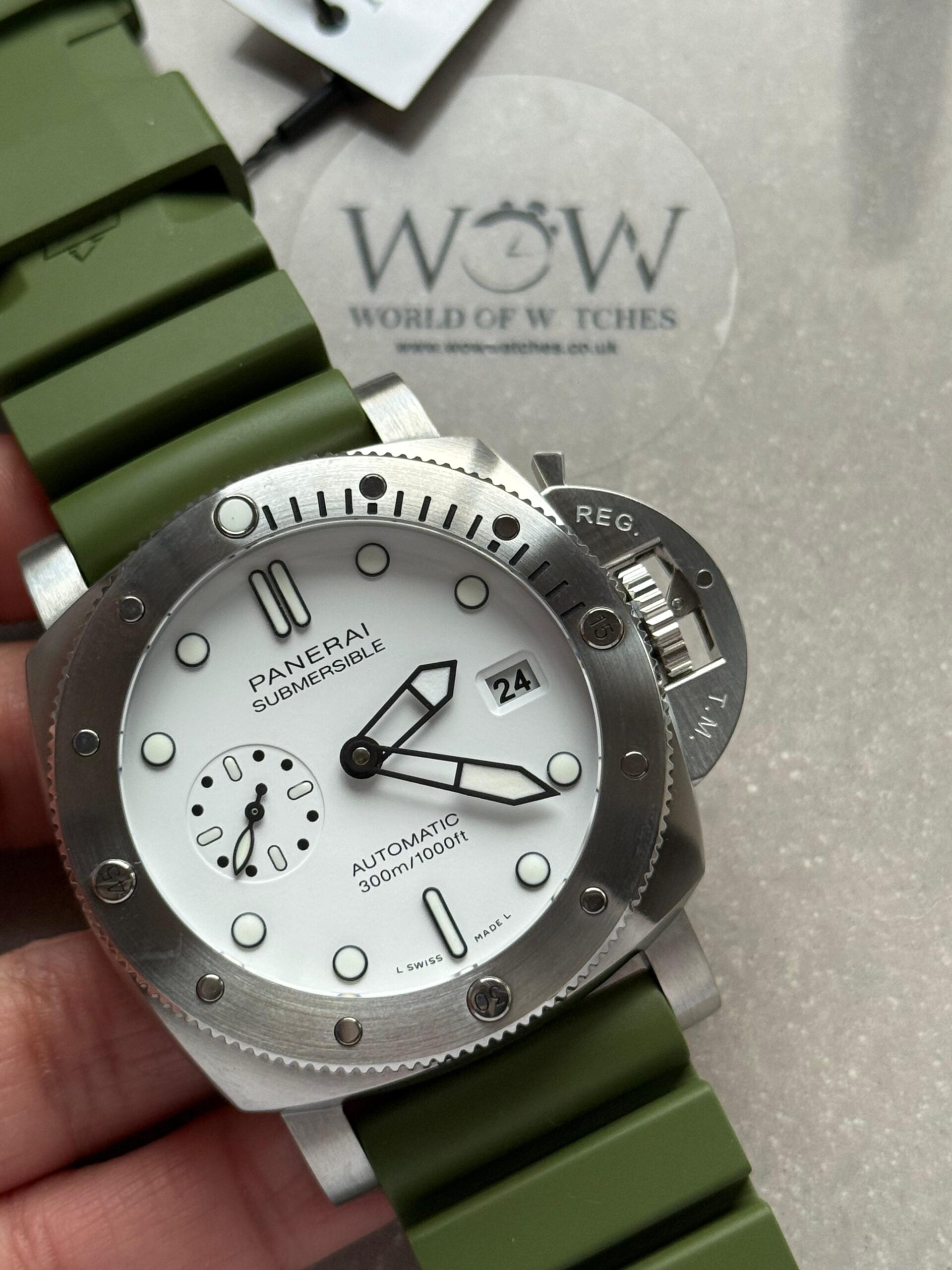 PAM1226 V SS VSF 1:1 Best Edition on Green Rubber Strap P900
