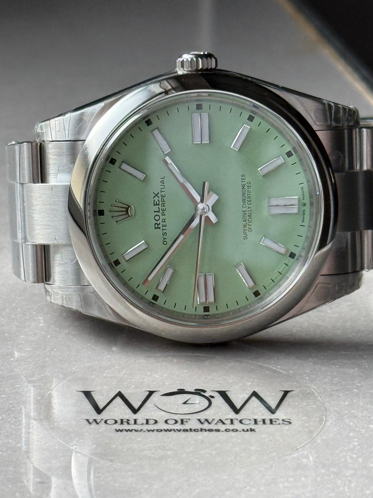 Oyster Perpetual 124300 41mm VSF 1:1 Best Edition 904L Steel Pistachio green Dial VS3235 - Image 5