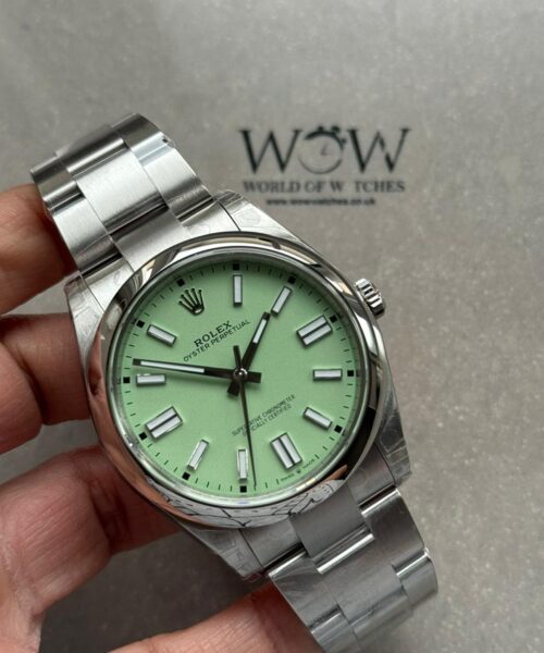 Oyster Perpetual 124300 41mm VSF 1:1 Best Edition 904L Steel Pistachio green Dial VS3235
