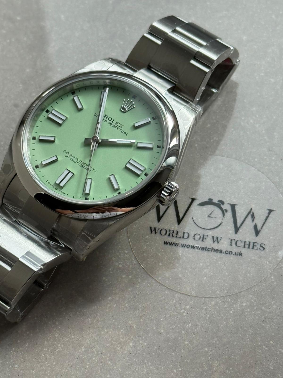 Oyster Perpetual 124300 41mm VSF 1:1 Best Edition 904L Steel Pistachio green Dial VS3235 - Image 10