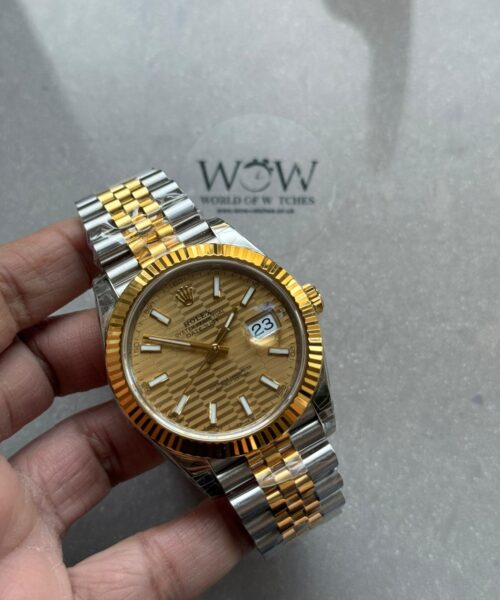 DateJust 41 126333 904L SS VSF 1:1 Best Edition YG motif Textured Dial on Jubilee Bracelet VS3235