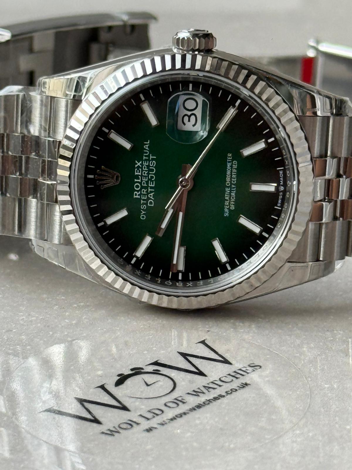 DateJust 36 126334 904L SS VSF 1:1 Best Edition Ombre green Dial on Jubilee Bracelet VS3235 V2 - Image 9
