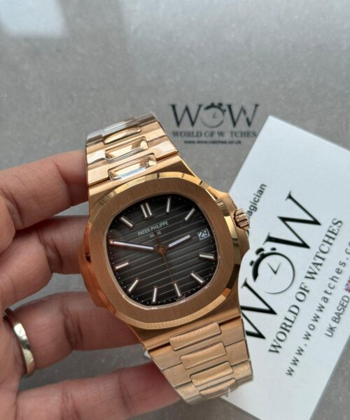 Nautilus 5711/1R RG 3KF 1:1 Best Edition Brown Textured Dial on RG Bracelet A324 V2