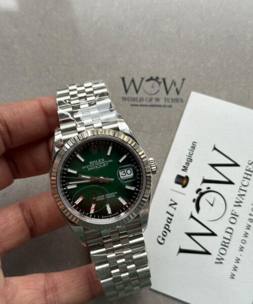 DateJust 36 126334 904L SS VSF 1:1 Best Edition Ombre green Dial on Jubilee Bracelet VS3235 V2