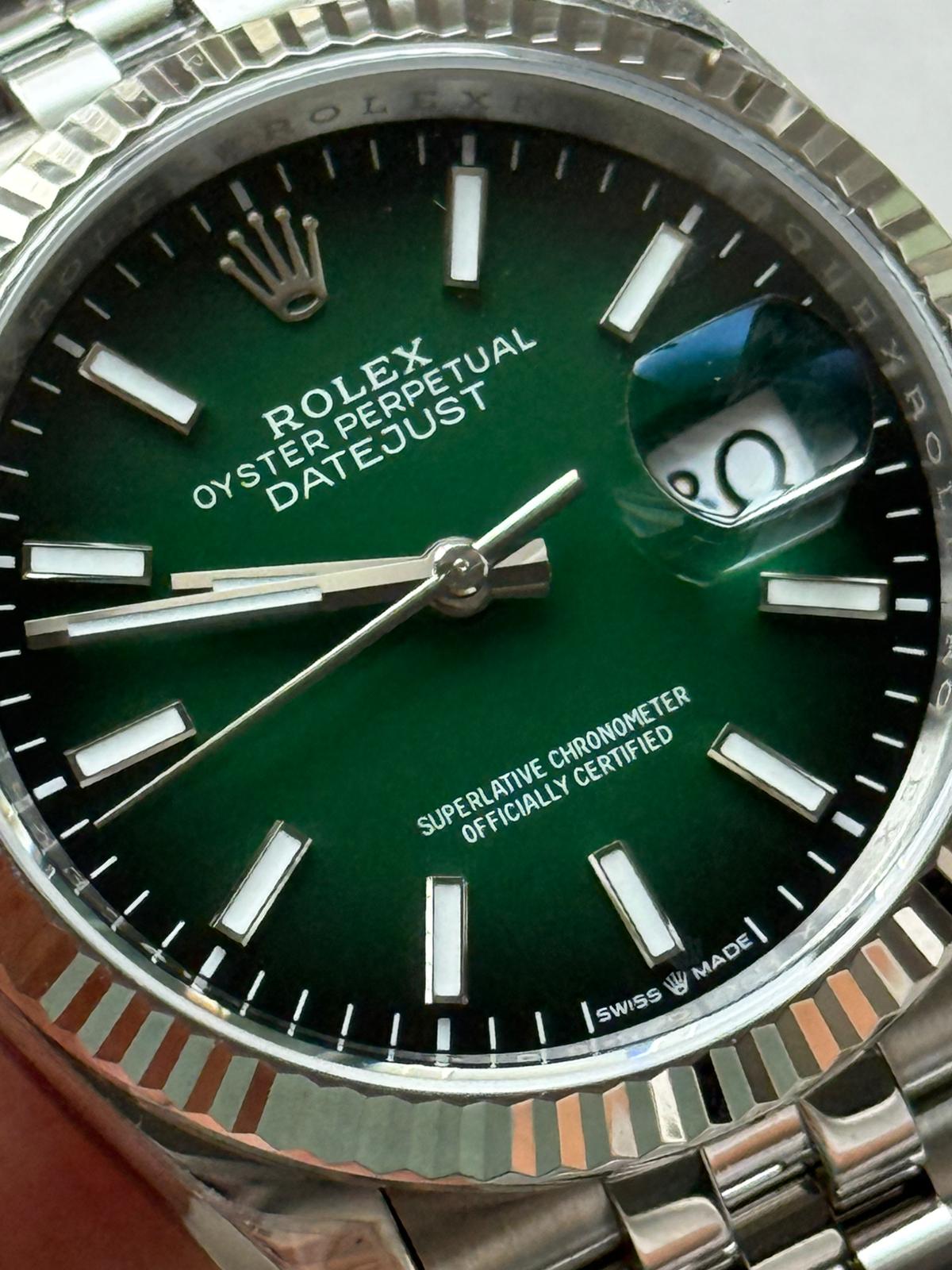 DateJust 36 126334 904L SS VSF 1:1 Best Edition Ombre green Dial on Jubilee Bracelet VS3235 V2 - Image 4