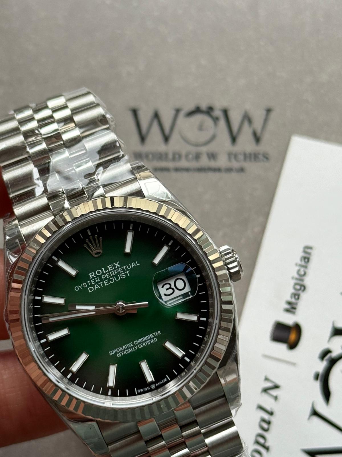 DateJust 36 126334 904L SS VSF 1:1 Best Edition Ombre green Dial on Jubilee Bracelet VS3235 V2 - Image 11
