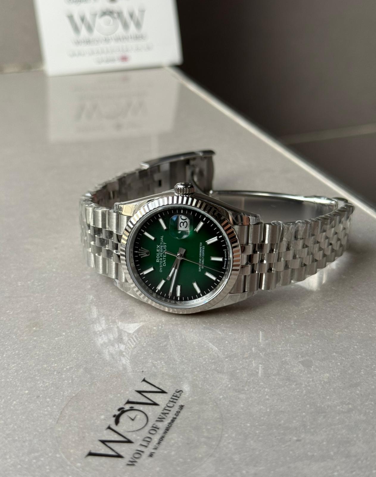 DateJust 36 126334 904L SS VSF 1:1 Best Edition Ombre green Dial on Jubilee Bracelet VS3235 V2 - Image 8